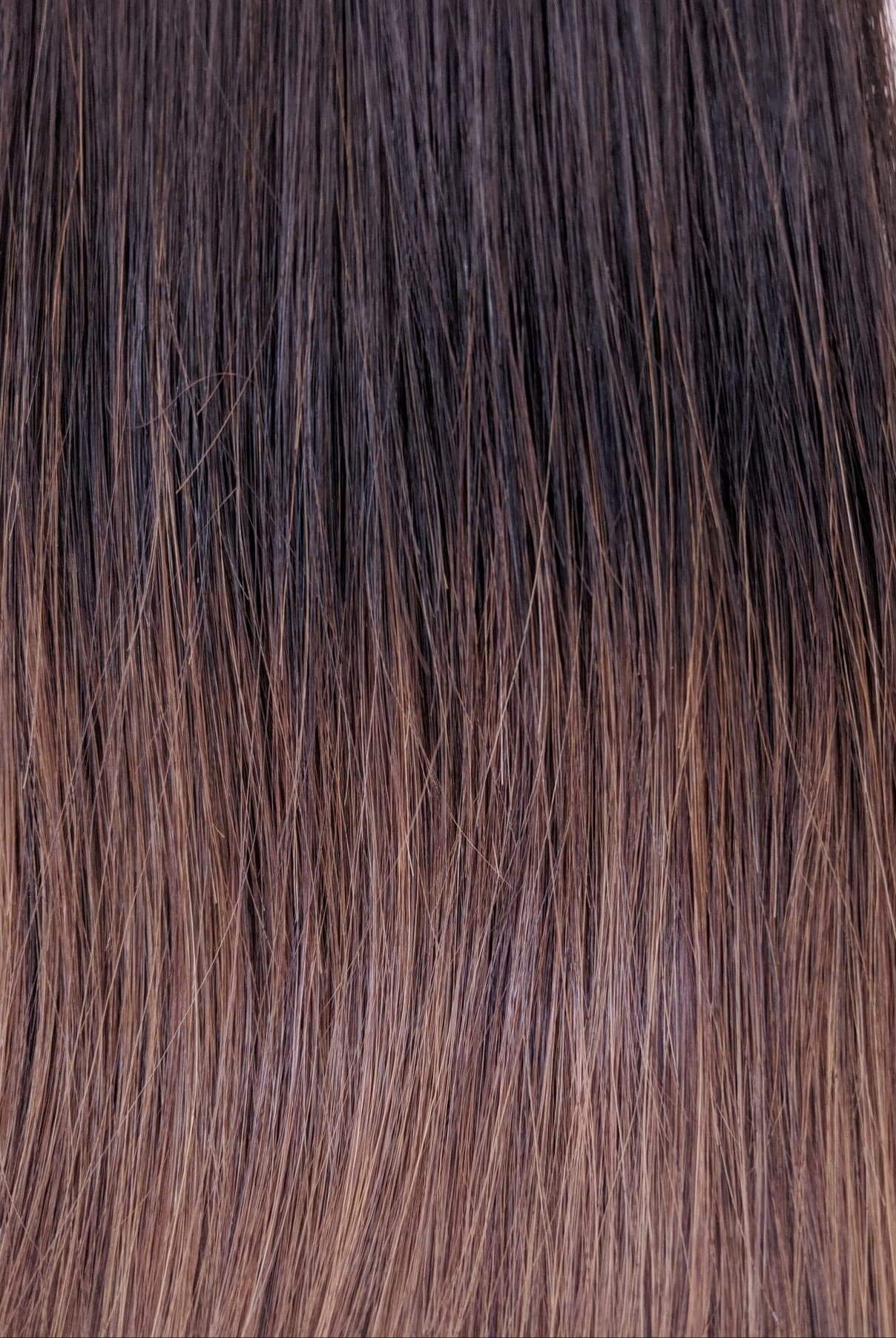 1b 4 Chocolate Brown Ombre Ultra Flat Weft Kesh Hair Extensions